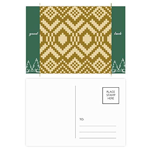 Cartes postales hexagonales multicolores pour vœux de bonne chance DIYthinker