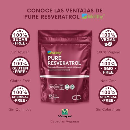 Vitamínicos, resveratrol plm Marca WELLTHY (2)