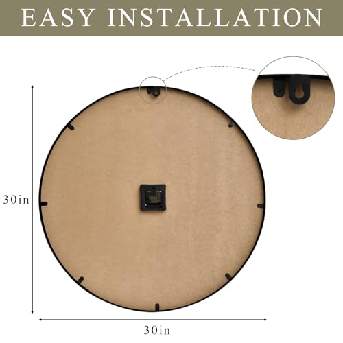 Reloj de pared grande 30 pulgadas estilo farmhouse negro miniatura 4