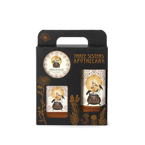 Image of Three Sisters Apothecary Bath & Body 3 Piece Gift Tote (Harvest Moon)