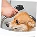 DECOMELODY Pet Shower Sprayer Dog Bathing Tool with Massage Brush Flexible Cleaning Accessory for Easy Pet Grooming Skid Design Durable Hose
