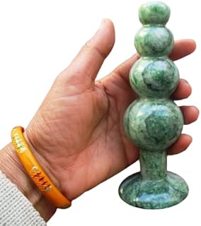 Green Jade -Beads butt Extra Large -Crystal-Plug Yoni Shakti Wands Massage Wand Reiki Infused Healing Crystal Healing Tantra Healing | Yoni Massage| Yoni Linga, Decorative Paper weight.