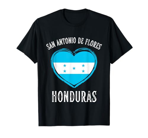Photo de Honduras Flag Heart San Antonio De Flores City T-Shirt