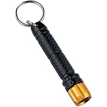 Munkees Aluminum LED Flashlight Keychain, Mini and Small Portable Flashlight Key Ring, Pocket Sized Key Chain for Emergency, Survival, Camping, Hiking - 3 Inches - Batteries Included