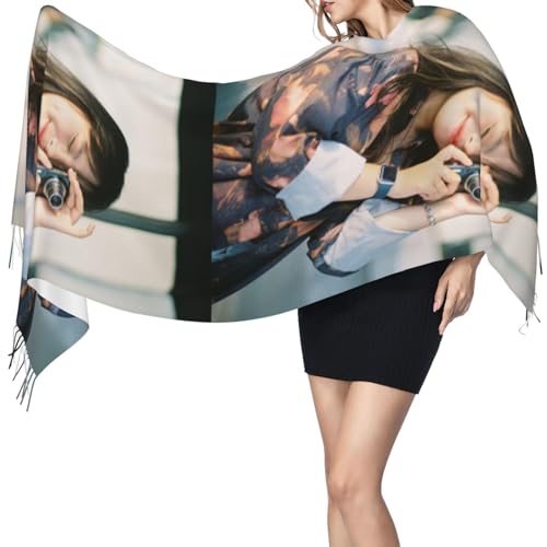 Custom Personalized Tassel Scarf Super Soft Premium Cashmere Breathable Scarf Unisex For Women Men Scarf Shawl3