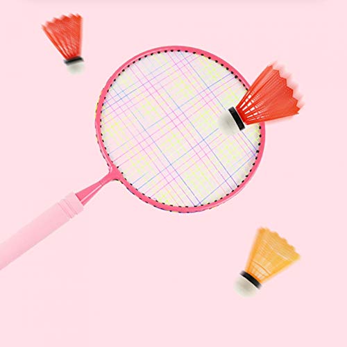 Raquete de Badminton Infantil, NBR Material Outdoor Badminton Racket, para Crianças(Lotus root pink