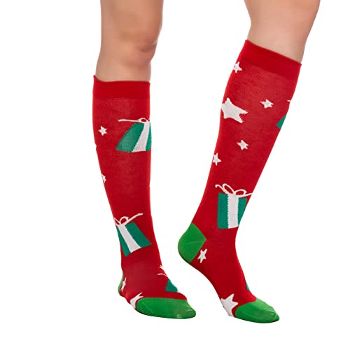 Joyin 5 Pairs Women's Cute Winter Socks Christmas Fancy Design Knee High Socks Multi Colorful Patterned Knee High Socks For Xmas Holiday Gifts For Women And Girls #TOP3