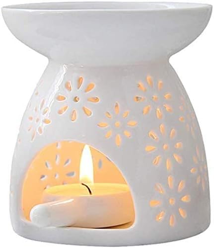 Wax Melt Burner Wax Burner Ceramic Oil Burners Assorted Wax Warmer Aromatherapy Holder Candle Scented Diffuser Home Bedroom Decor Flower Pattern