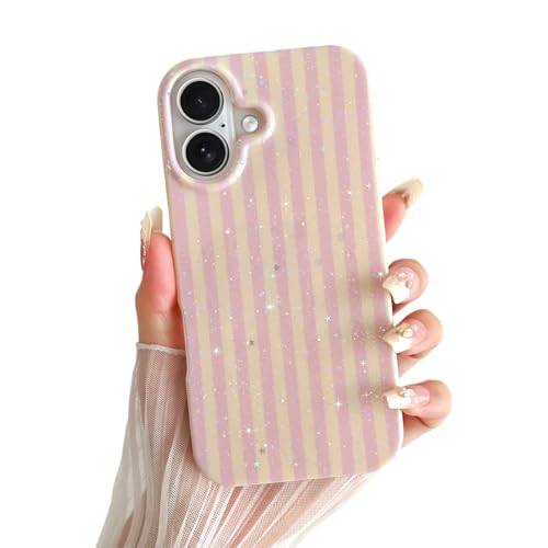 Coque iPhone 16 paillettes rose idée cadeau femme fille stylée