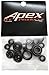 Apex RC Products Rubber Shielded Ball Bearing Set - Compatible with Traxxas Slash 4x4, Rally, & Telluride #2000R