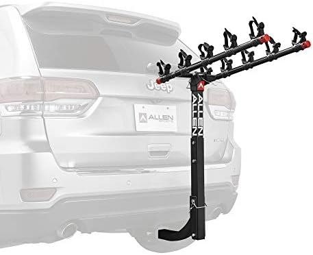Allen Sports Deluxe 5-Bike Hitch Mount Rack, Model 552RR-R , Black, 2-Inch Receiver