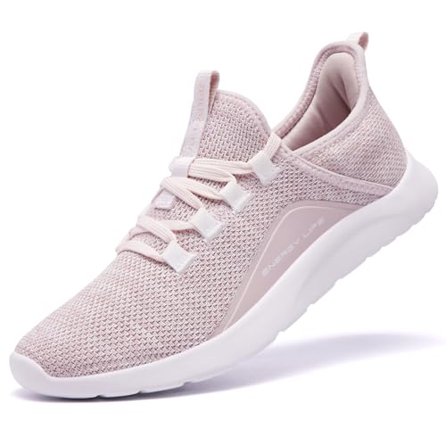 ALEADER Energycloud Running Shoes for Women Slip On Cushion Sneakers for Walking, Nurse, Tennis Shoes Light Pink Size 6.5 US by ALEADER - Used condition - CA$36.66