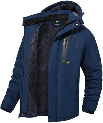 Foto de QPNGRP Chaqueta impermeable de esquí y snowboard para hombre, abrigo de nieve resistente al viento (imagen 2)