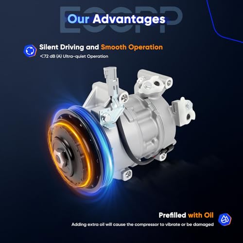 Image of ECCPP A /C Compressor with Clutch Fit for Toyota Yaris 1.5L 2012-2018 | AC Compressor Strong Cooling