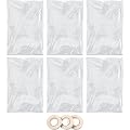 Nuanchu 47.2 x 125.98 Inch Window Insulation Shrink Wrap with Double Sided Interior Replacement Tapes, Plastic Window Insulation Window Winterizing Kit for Winter Home Ventilation Windows(6 Pieces)