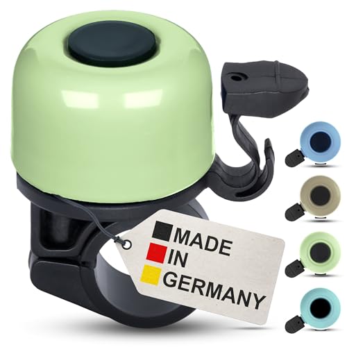 Fahrradklingel Kinder Jungen, Fahrradklingel Mädchen - Pastell Grün - Klingel Fahrrad Kinder, Klingel Kinderfahrrad, Laufrad - klingelt laut, einfache Montage