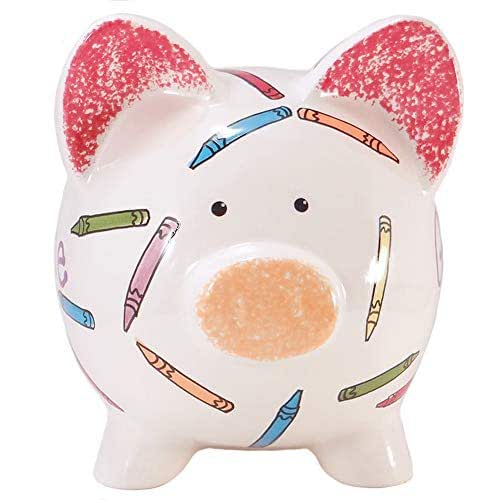 Crayon Personalized Piggy Bank Big Kids Baby Coloring