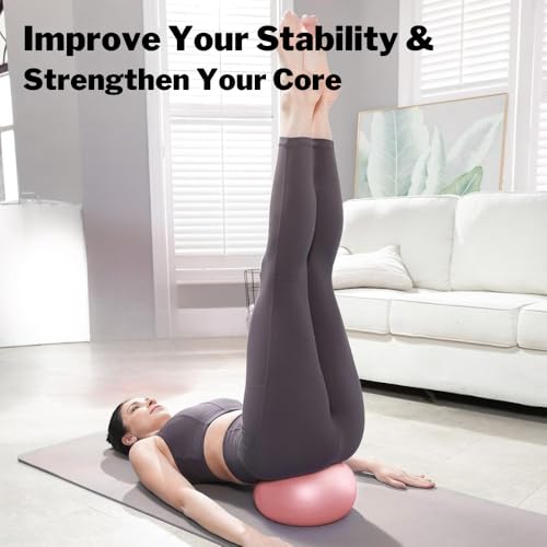 Image of Exercise Ball 25 cm - Anti-Burst PVC Mini Gym Ball for Yoga, Pilates, Core & Stability Workouts