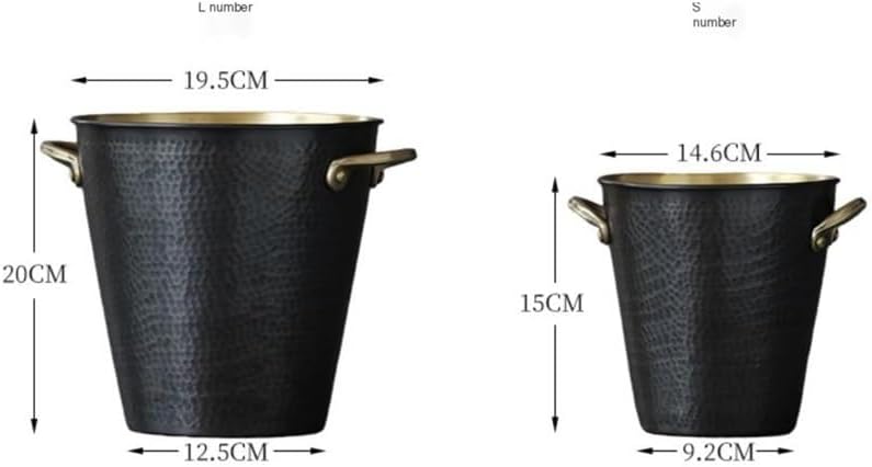 Ice Bucket, Copper Wine Beer Kegs, Home Commercial Ice Kegs Ice Buckets For Parties(Large)