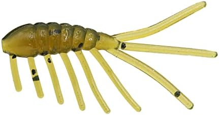 Eurotackle Micro Finesse Gama Scud 1" Freshwater Shrimp Ice Fishing Soft Lure (Green Pumpkin)