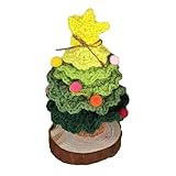 Mini Arbol de Navidad Tejido a Mano en Maceta para Mesa con Estilo Festivo para Hogar U Oficina y Diseño DIY como Arboles de Navidad Pequeño para Decoración Creativa