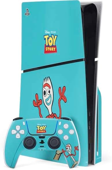 Skinit Decal Gaming Skin Compatible with PS5 Slim Disk Bundle - Officially Licensed Disney Toy Story Character Grid Design