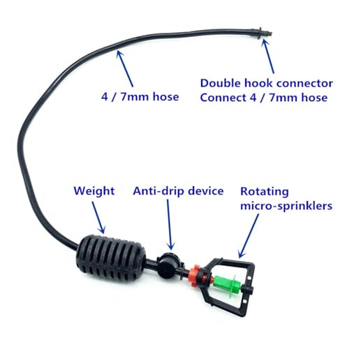 Buse rotative 360 pour irrigation de serre anti-goutte