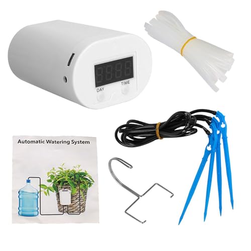 automatizado de riego de plantas: riego automático de flores, solución de riego interior | Kit de riego por goteo automatizado, riego por goteo para plantas en macetas, dispositivo de riego de
