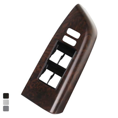 Osompar Door Window Switch Bezel Front Left Driver Side Compatible with Toyota Tundra 2007-2013 Sequoia 2010-2017 Brown Wood