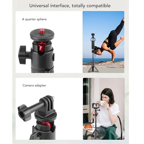 Palo selfie estable trípode portátil poste de extensión viajes vlogging compacto 7