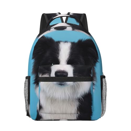 Sac à dos ordinateur portable Border Collie noir pour voyage et avion