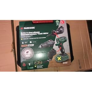 Parkside 20V Accu-4-in-1 Multi Combinatie-Tool – Bare Unit – Boormachine, Multischuurmachine, Sabrezaag, Oscillatin Tool Snel en eenvoudig te verwisselen – geen gereedschap nodig