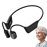 Bone Conduction Smart Hearing Aid Bluetooth Earphones, Wireless Bone Conduction Hearing Aid, Waterproof Bones Conduction Earbuds 10h Playtimes for Conversation, Hiking, Cycling, Gym