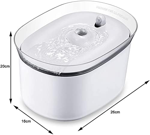 HoneyGuaridan W25 Inteligentny Automatyczny Dozownik do Fontanny Wody dla Zwierząt Domowych z indukcją na podczerwień, przeznaczony dla Psów i Kotów - zestaw 2 filtrów węglowych