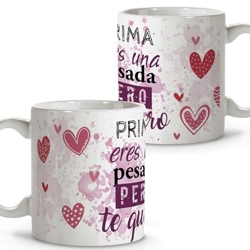 LolaPix Tea Cup Novelty Mug Gift for Cousins Ceramic Mug 11oz, Prima_5 - Image 2