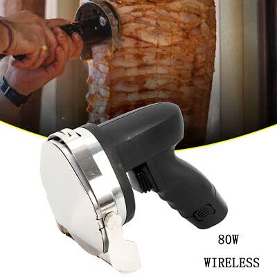 DöNer & Gyros - Cúter eléctrico profesional inalámbrico (80 W, 60 kg, recargable, inalámbrico)