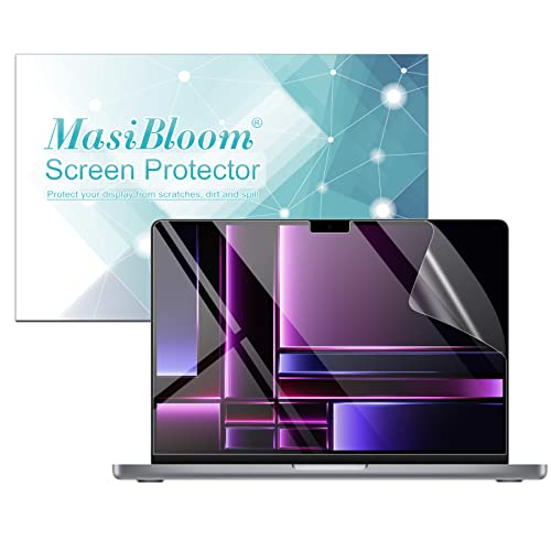 2 protectores de pantalla HD para MacBook Pro de 14 pulgadas con chip M2 Max/Pro lanzado en 2023 y Touch ID 5H antiarañazos (tereftalato de polietileno) Cover