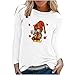RHXWFDG Pullovers Famme Automne Tunique Décontractée Baggy Caricature Pullovers Femle Doux Scolaire Encolure Dégagée Polyester A Manches Longues