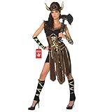 Morph Disfraz Vikinga Mujer, Traje Nórdico para Halloween, Fiestas y Cosplay, M