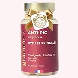 Vinaigre de Cidre de Pomme 500mg avec Chrome et Cannelle - Coupe Faim - Perte de Poids - Équilibre de la Glycémie - Gestion des Envies Sucrées – Digestion - 60 Gélules - Vegan - Fabriqué en France