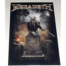 Cleveland Vinyl Megadeth KILLING IS MY BUSINESS Metal 1985 Promo Dave Mustaine Poster 19"x13"