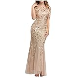 Prom Dresses Sexy Deep V Neck Sequins Beads Tulle and Lace High Split Long Evening Dresses Bridal Wedding Dress