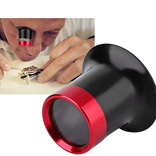Datoong Uhrmacherlupe Juwelierlupe Monokular, Uhrmacher Auge Okular für Uhr Reparatur, Aluminiumlegierung Lupe für Hobby Uhr Schmuck Münzen Uhrmacher Elektriker Juweliere Nähen Handwerk (5X+10X) Cover