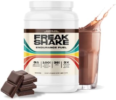 Endurance Fuel Chocolate - Proteína, electrolitos de carbohidratos, cafeína, recuperación muscular, rendimiento máximo, tarro de 2.3 libras