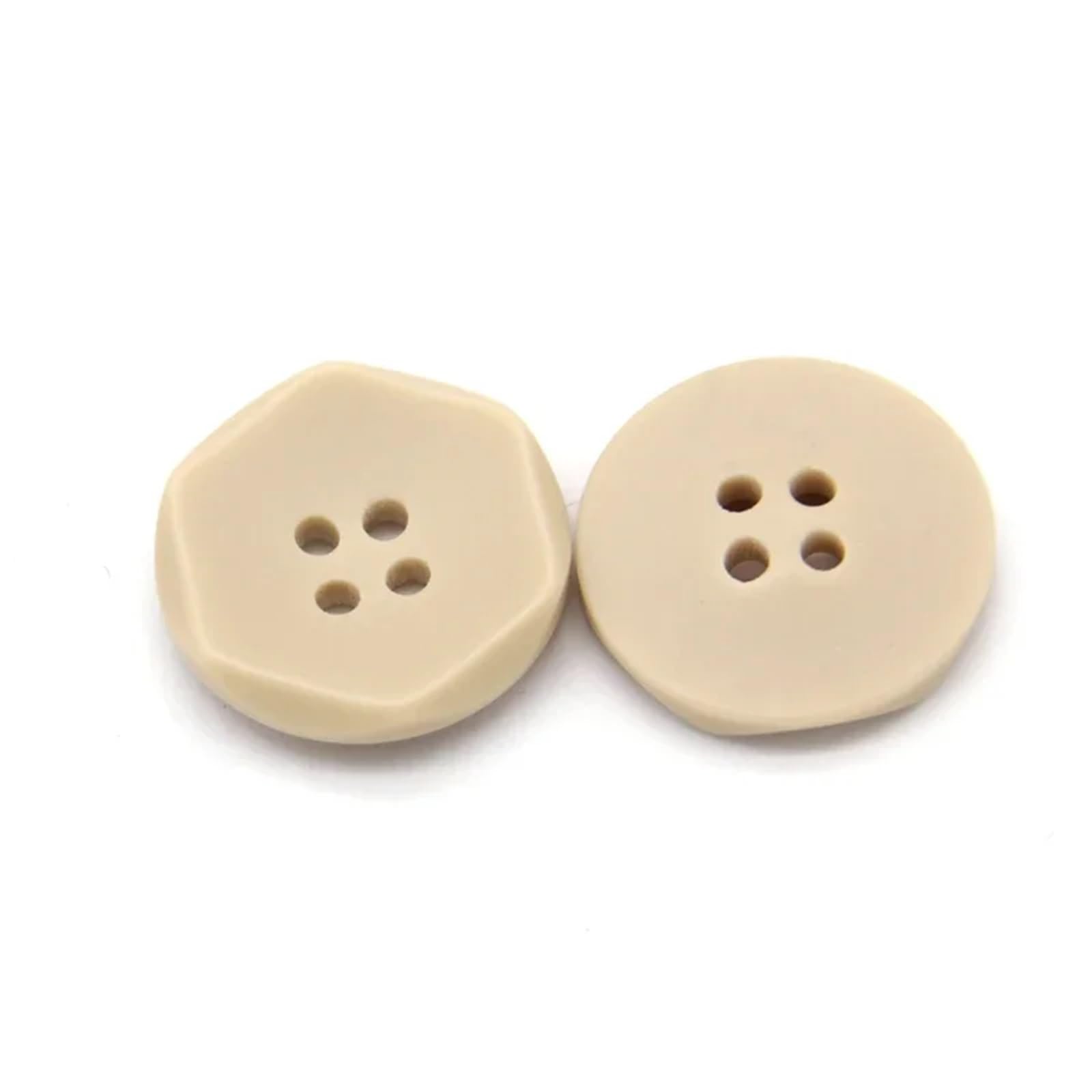 bottoni, Bottoni Cappotto Esagonale In Resina Beige 15mm E 20mm(20mm 15pcs)