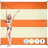 Famstar Nylon Beach Blanket Waterproof Sandproof Oversized,Extra Large 10'X 9' Beach Mat,Sand Free B