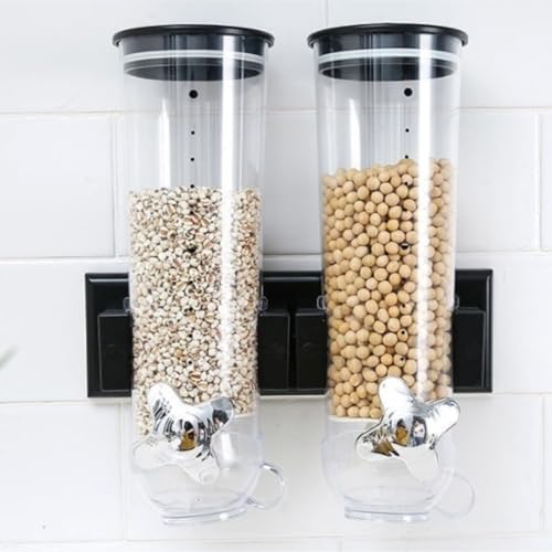 Dispenser per cereali, contenitore per riso da parete, contenitore multi-scomparto per snack e cereali, design ermetico