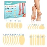 Gel Blister Bandages for Feet - Waterproof Adhesive Blister Pads - 28 Blister Patches for Blister Prevention - Hydrocolloid Bandages for Heel, Toe for Prevention & Recovery