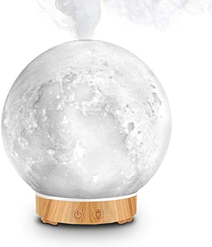 MEIDI Essential Oil Diffuser - Aromatherapy Diffuser, LED Desk Moon Lamp with Cool Mist Humidifier Function, Adjustable Brightness and Mist Mode