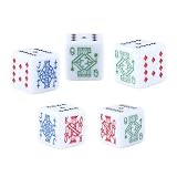 Ausi, 20 dés de poker en acrylique, 16 mm multicolore photo 3